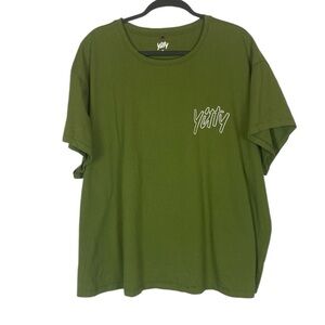 Yitty green embroidered logo T-shirt